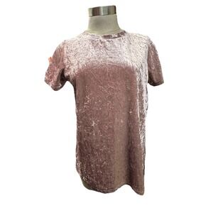 Rose Velvet Crew Neck Top XL Classic Soft Girl Asthenic Coastal Cowgirl Romantic